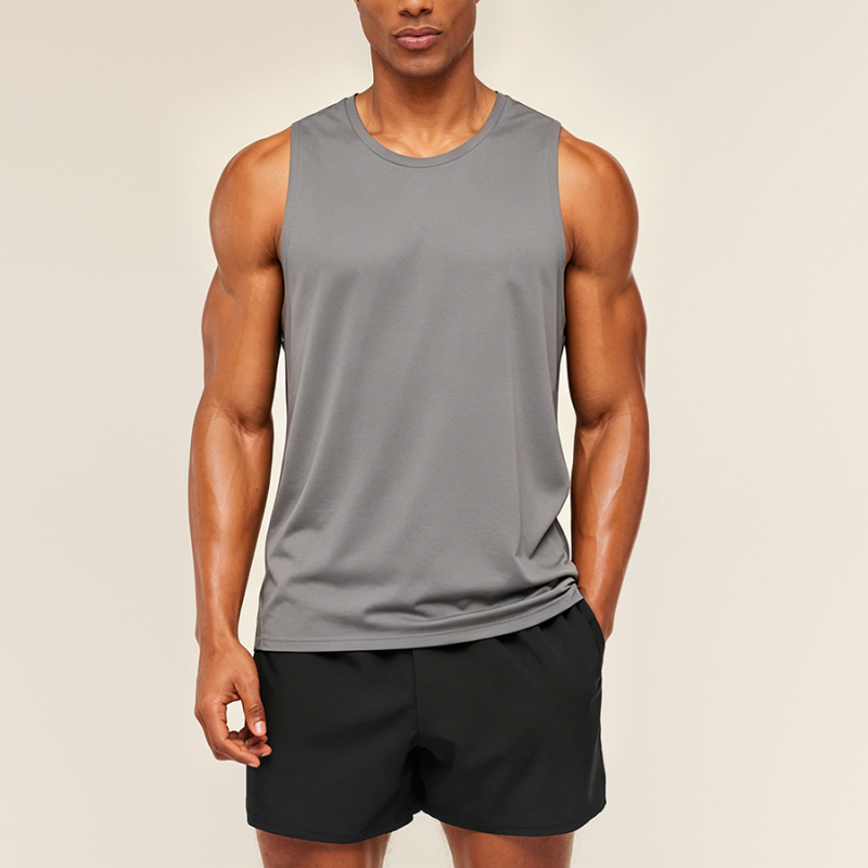 Sleeveless Sports Tank Top Wide Shoulder Breathable Stretch Basketball Shirt