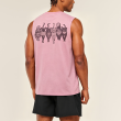 Washed Cat Print Loose Sleeveless T-Shirt