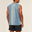 Washed Gradient Sleeveless Embroidered Sports Vest