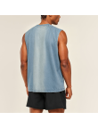 Washed Gradient Sleeveless Embroidered Sports Vest