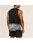 Hip-hop Washed Gradient Ripped Sleeveless Tank Top