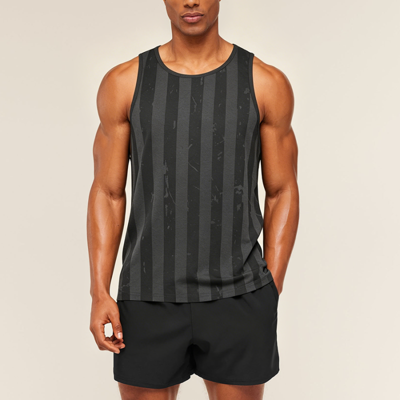 American Striped Print Quick-Dry Sports Tank Top