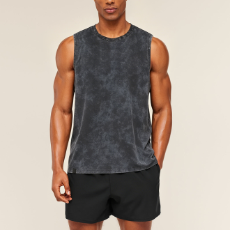 Retro Wax-Dye Sleeveless Sports Vest