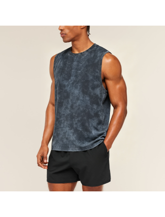 Retro Wax-Dye Sleeveless Sports Vest
