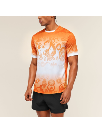 Quick-Drying Printed Athletic Wear / Badminton Shirt
