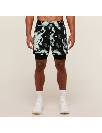 Men's Double-Layer Athletic Shorts — Elastic Waistband