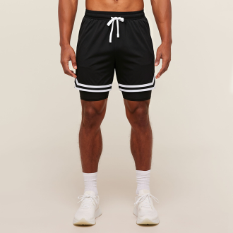 R910 Double Layer Elastic Sports Shorts