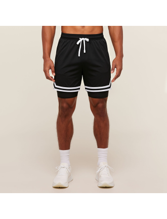R910 Double Layer Elastic Sports Shorts