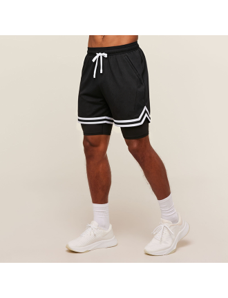 R910 Double Layer Elastic Sports Shorts