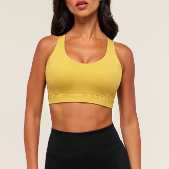 Plus Size Mesh Push-Up Shockproof Sports Bra