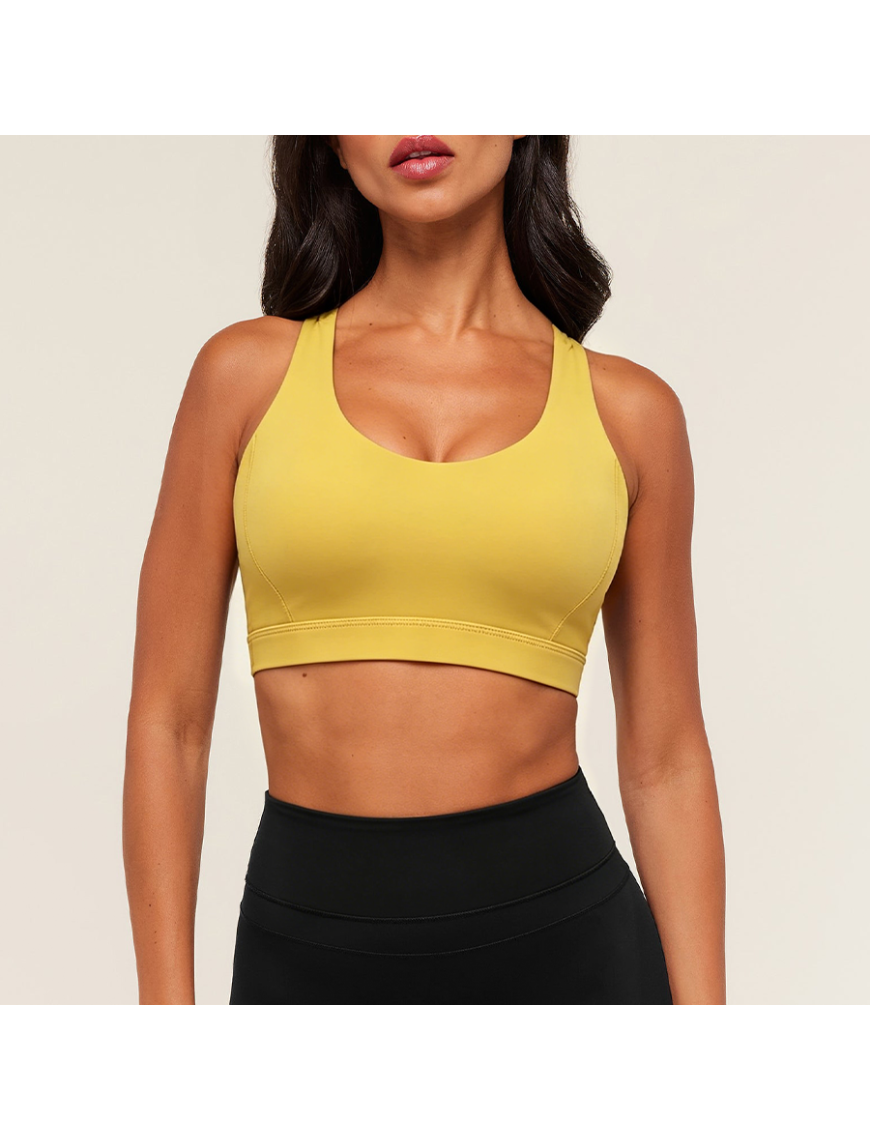 Plus Size Mesh Push-Up Shockproof Sports Bra