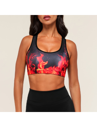 Tie-Dye Print Adjustable Seamless Sports Bra
