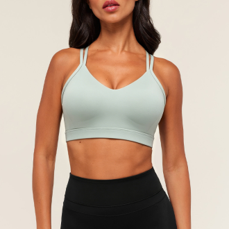 Breathable Cross-Back High-Support Sports Bra