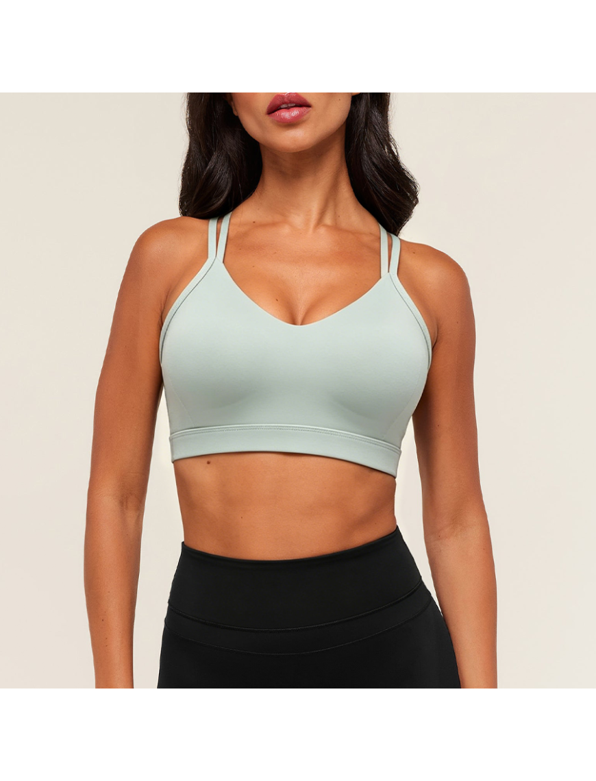Breathable Cross-Back High-Support Sports Bra