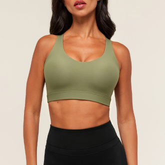 Longline Sports Bra Wire-Free with Padding Moderate Support