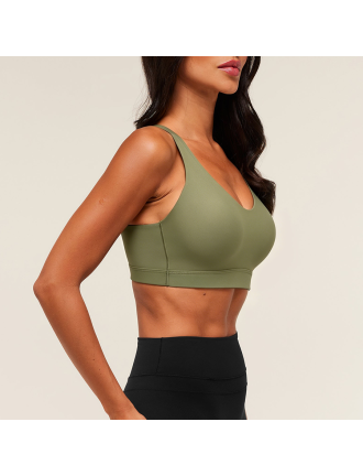 Longline Sports Bra Wire-Free with Padding Moderate Support