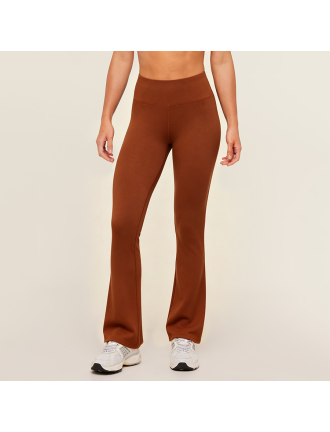 Merino Wool High Waist Tummy Control Slim Fit Flare Leggings