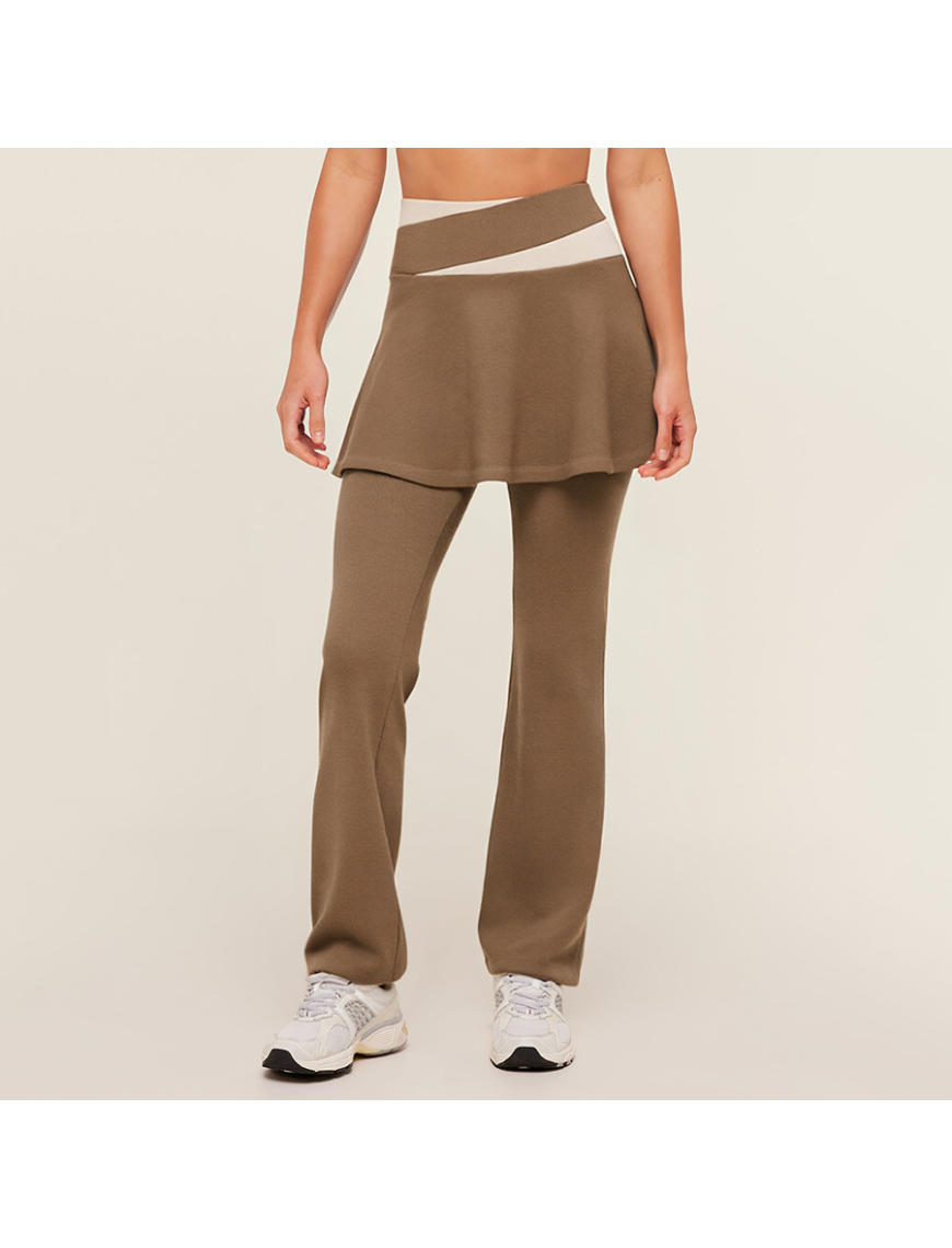 High Waist Two-Piece Yoga Bell-Bottom Pants