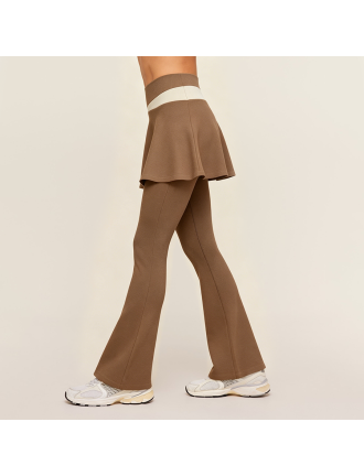 High Waist Two-Piece Yoga Bell-Bottom Pants