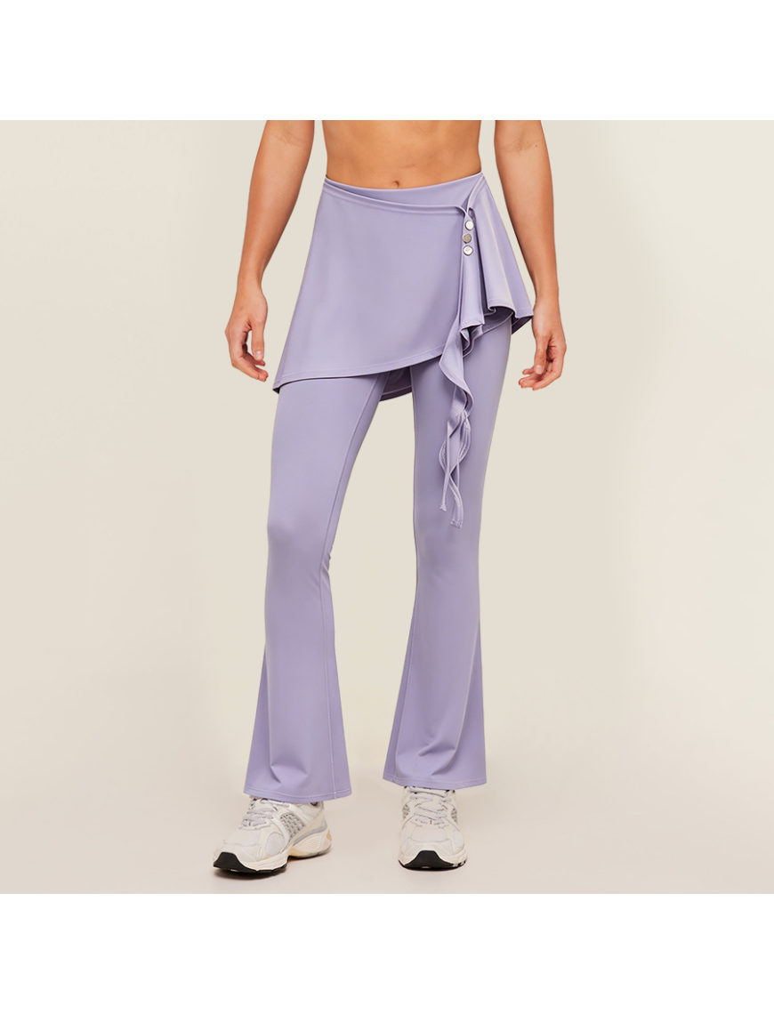 Fake Two-Piece High-Waist Yoga Pants