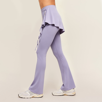 Fake Two-Piece High-Waist Yoga Pants