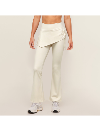 High-Waist False Two-Piece Flared Yoga Sports Pants