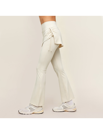 High-Waist False Two-Piece Flared Yoga Sports Pants