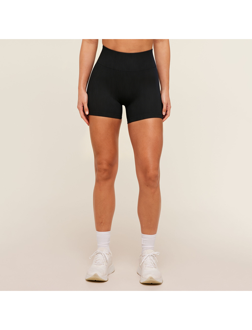 Ribbed Seamless Yoga Shorts
