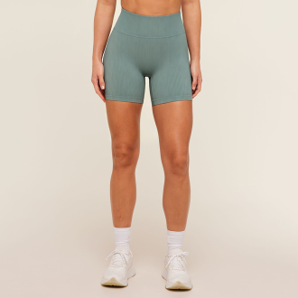 High Elastic Ribbed Seamless Butt Lift Yoga Shorts