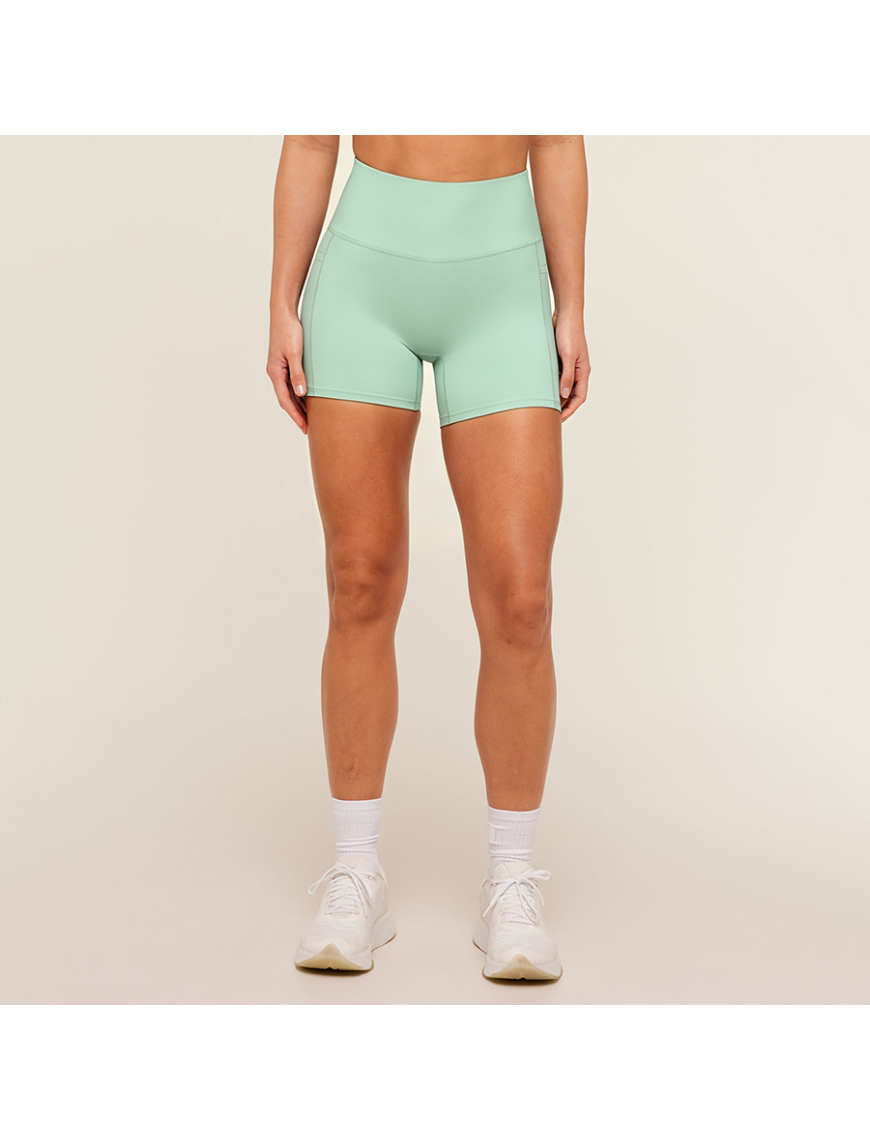High-Waisted No-VPL Yoga Booty Shorts with Quick-Dry Feature